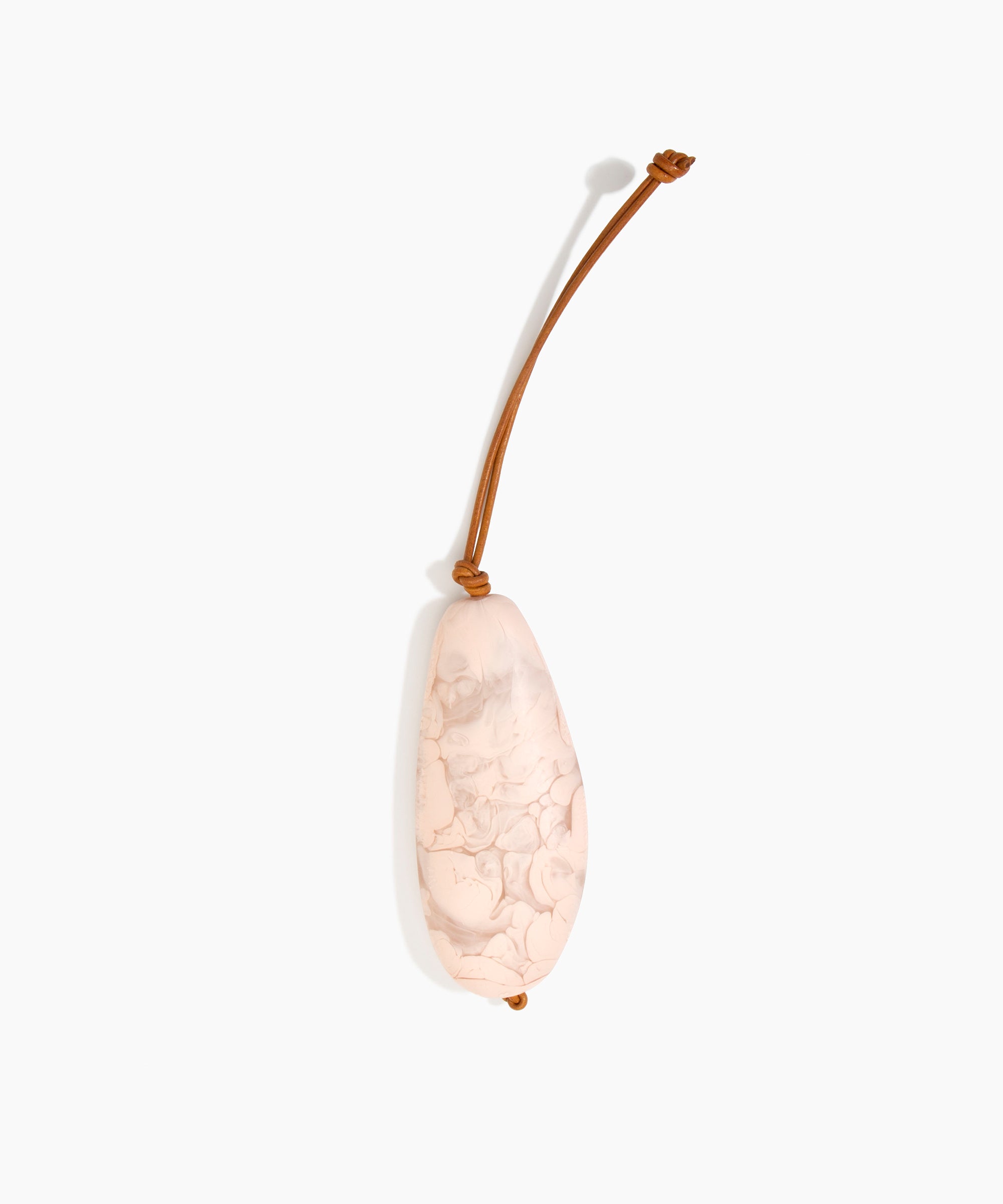 Dinosaur Designs KEYORGPEB Pebble Keyring ROSE SWIRL