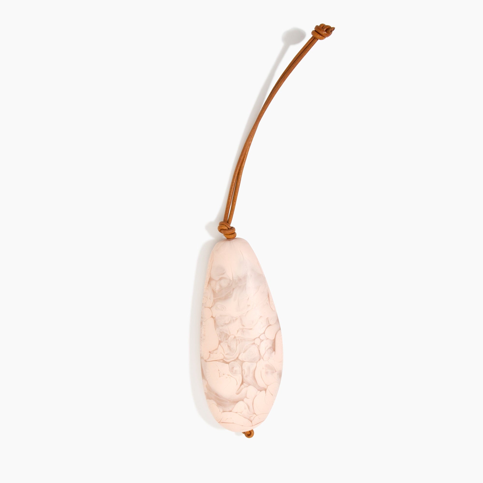 Dinosaur Designs KEYORGPEB Pebble Keyring ROSE SWIRL.