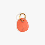 Dinosaur Designs Earth Keyring Keychains in Coral Swirl Colour resin with Brass Metal