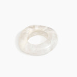 Dinosaur Designs Large Drift Bangle in Chalk Swirl Colour resin with Wide Fit