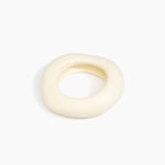 Dinosaur Designs Large Drift Bangle in Cream Colour resin with Wide Fit
