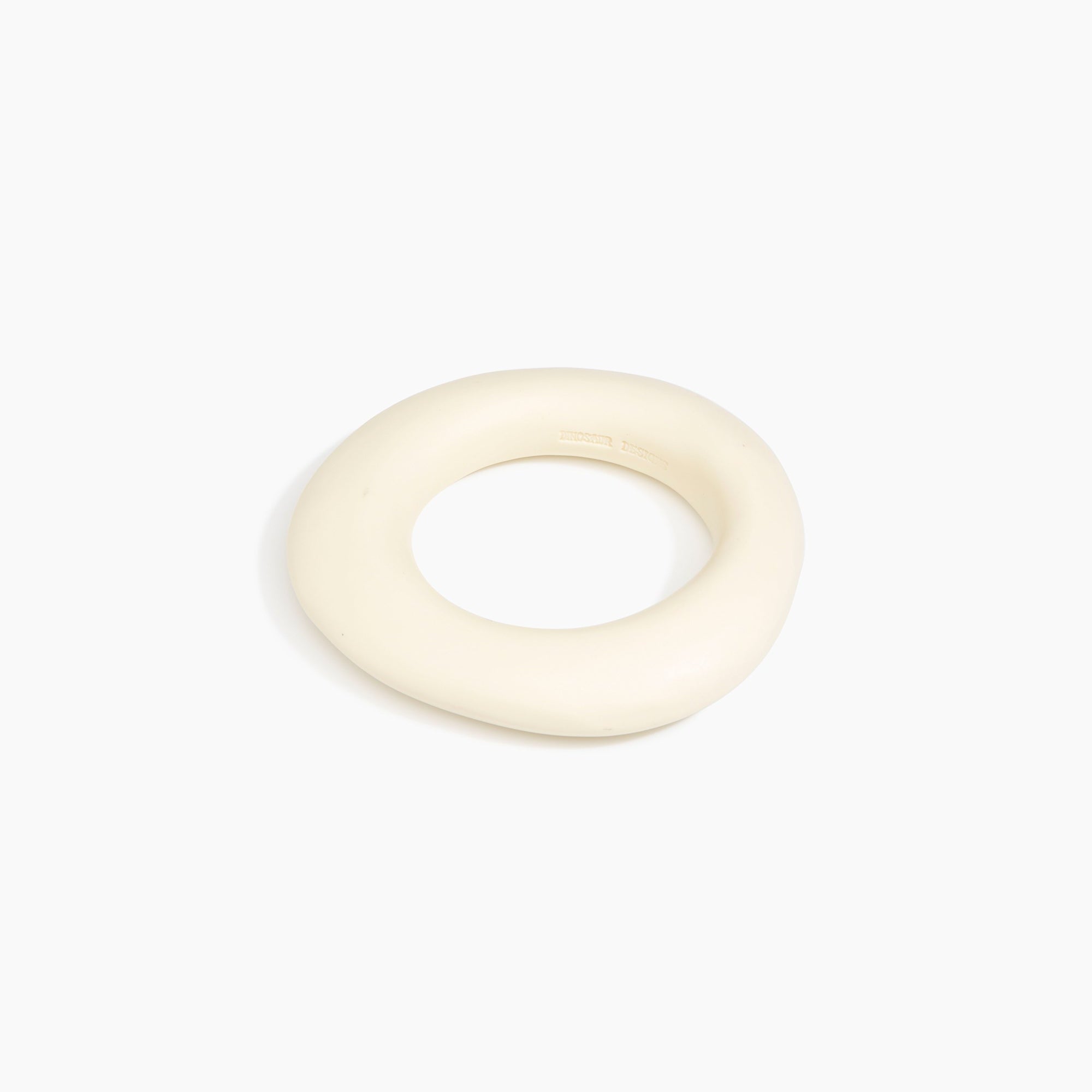 Dinosaur Designs Medium Drift Bangle in Cream Colour resin with Wide Fit..