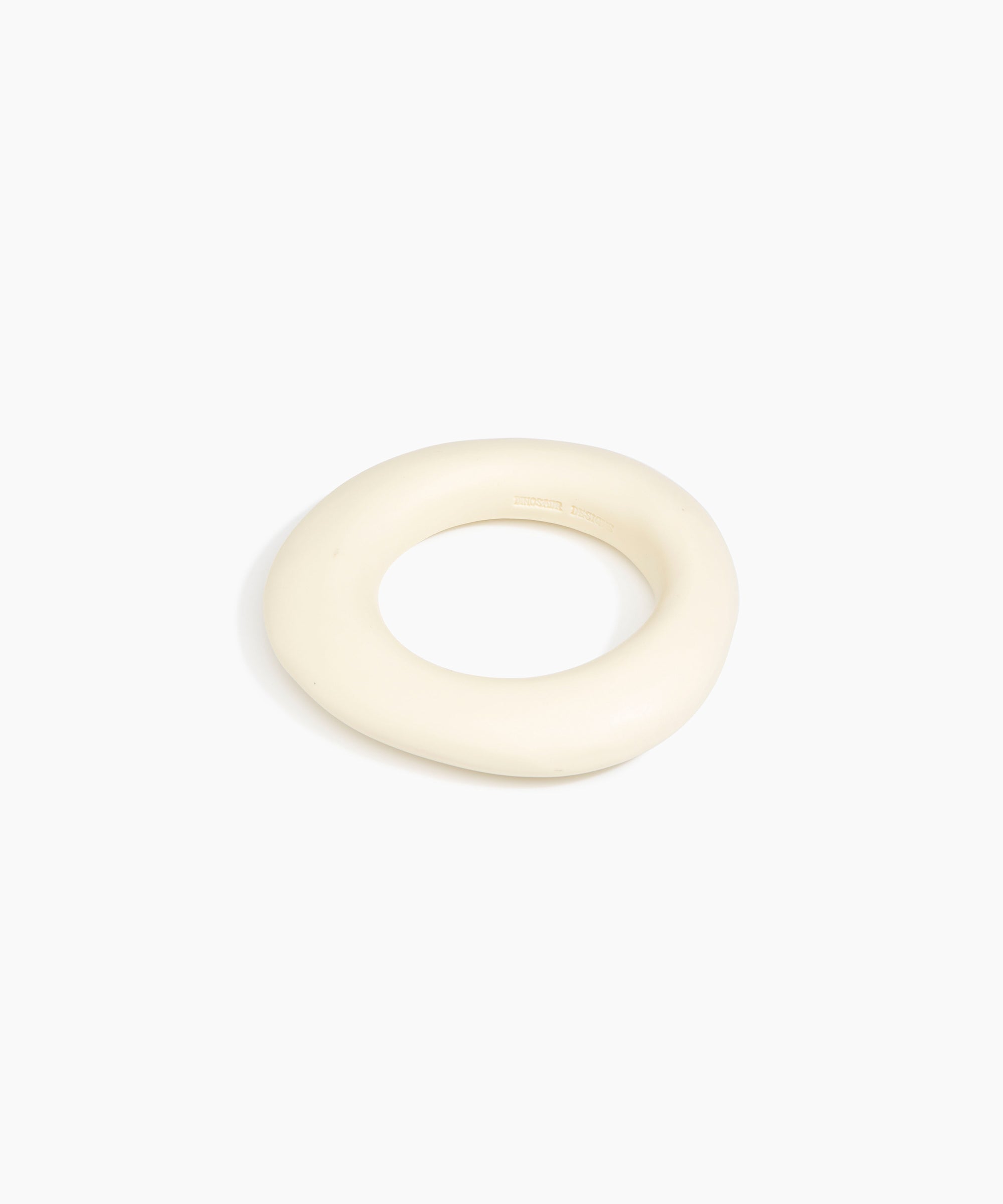 Dinosaur Designs Medium Drift Bangle in Cream Colour resin with Wide Fit