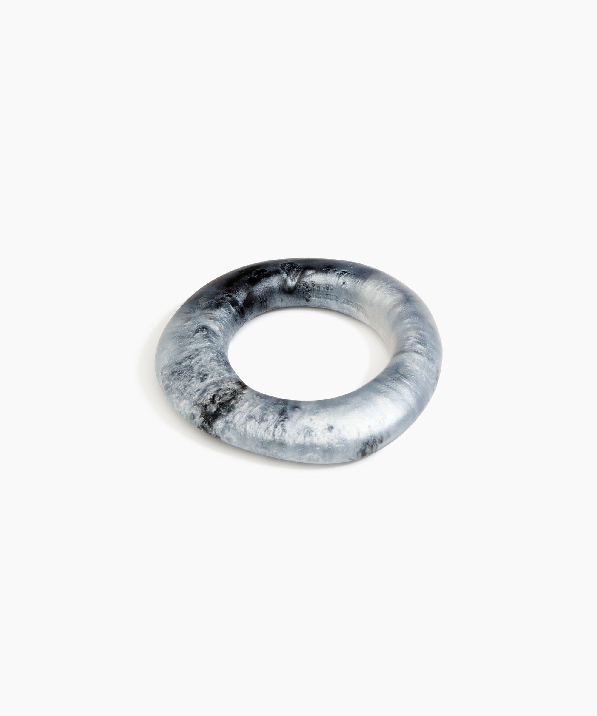 Dinosaur Designs Medium Drift Bangle in Slate Colour resin with Wide Fit