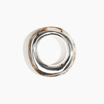 Dinosaur Designs LBRCKDUOMED Medium Rock Duo Bangle SILVER CAPPUCCINO..
