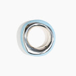Dinosaur Designs LBRCKDUOMED Medium Rock Duo Bangle SILVER POOL..