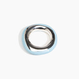 Dinosaur Designs LBRCKDUOMED Medium Rock Duo Bangle SILVER POOL..