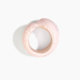Dinosaur Designs Bold Sprout Bangle in Rose Swirl — handcrafted marbled dusty pink resin bangle with oversized chunky form