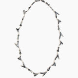 Dinosaur Designs Long Bones Necklace in Slate Colour resin with Silver-Plated Brass Material