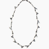 Dinosaur Designs Long Bones Necklace in Slate Colour resin with Silver-Plated Brass Material.