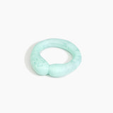 Dinosaur Designs Large Sprout Bangle in Mint — handcrafted marbled mint blue resin bangle with chunky rounded form