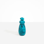 Dinosaur Designs Tall Pepper Boulder Grinder in Turquoise — handcrafted marbled teal blue resin pepper grinder with elongated teardrop body and stacked pebble lid
