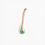 Dinosaur Designs Flat Watercolour Bag Charm Holiday Ornaments in Grass Colour resin with 925 Sterling Silver Material.