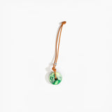 Dinosaur Designs Flat Watercolour Bag Charm Holiday Ornaments in Grass Colour resin with 925 Sterling Silver Material.