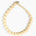 Dinosaur Designs Organic Ball Necklace in Cream — handcrafted marbled cream resin graduating bead necklace with silver t-bar clasp.