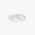 Dinosaur Designs Rock Plate in Pool — handcrafted marbled off-white resin oval flat serving plate with rounded organic edge