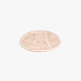 Dinosaur Designs Rock Plate in Rose Swirl — handcrafted marbled dusty pink resin oval flat serving plate with rounded organic edge