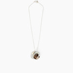 Dinosaur Designs Medium Splash Chain Pendant in Cappuccino Colour resin with 925 Sterling Silver Material..