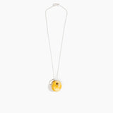 Dinosaur Designs Medium Splash Chain Pendant in Daisy Colour resin with 925 Sterling Silver Material