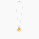 Dinosaur Designs Medium Splash Chain Pendant in Daisy Colour resin with 925 Sterling Silver Material..