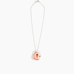 Dinosaur Designs Medium Splash Chain Pendant in Strawberry Colour resin with 925 Sterling Silver Material
