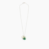 Dinosaur Designs Small Splash Chain Pendant in Grass Colour resin with 925 Sterling Silver Material..