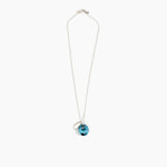 Dinosaur Designs Small Splash Chain Pendant in Water Colour resin with 925 Sterling Silver Material...