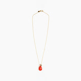 Dinosaur Designs Joie De Vivre Pendant Necklaces in Poppy Colour resin with Gold-Filled Material