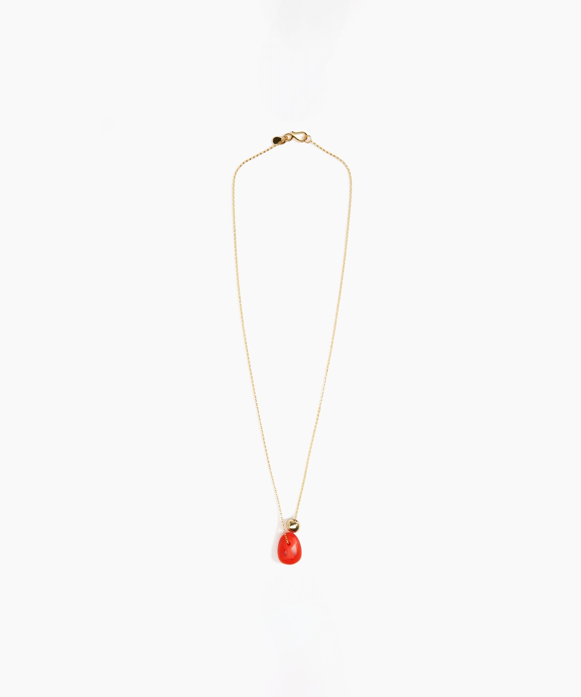 Dinosaur Designs Joie De Vivre Pendant Necklaces in Poppy Colour resin with Gold-Filled Material