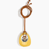 Large Rock Pendant on Leather