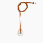 Dinosaur Designs PNRCKLEAS Small Rock Pendant Leather CLOUD