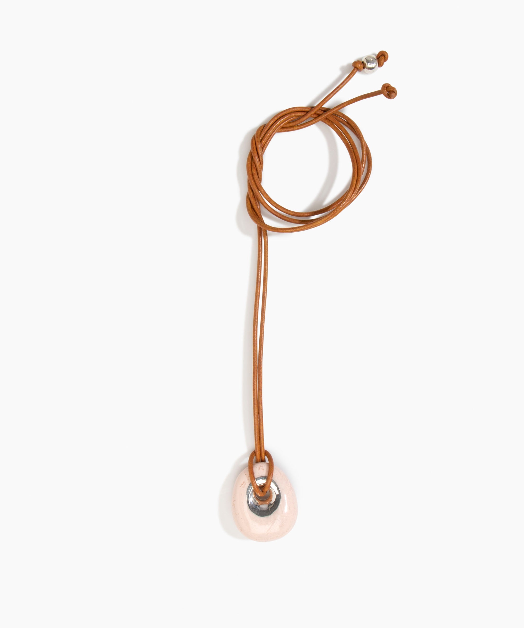 Small Rock Pendant on Leather