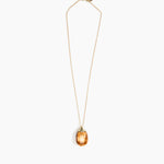 Dinosaur Designs Medium River Rock Pendant in Light Horn Colour resin with Gold-Filled Material.