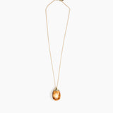 Dinosaur Designs Medium River Rock Pendant in Light Horn Colour resin with Gold-Filled Material.