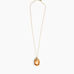 Dinosaur Designs Medium River Rock Pendant in Light Horn Colour resin with Gold-Filled Material