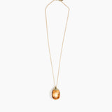 Dinosaur Designs Medium River Rock Pendant in Light Horn Colour resin with Gold-Filled Material