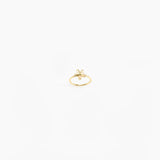 Dinosaur Designs Louise Olsen Small Daisy Ring. Brass band ring with flower-shaped charm..