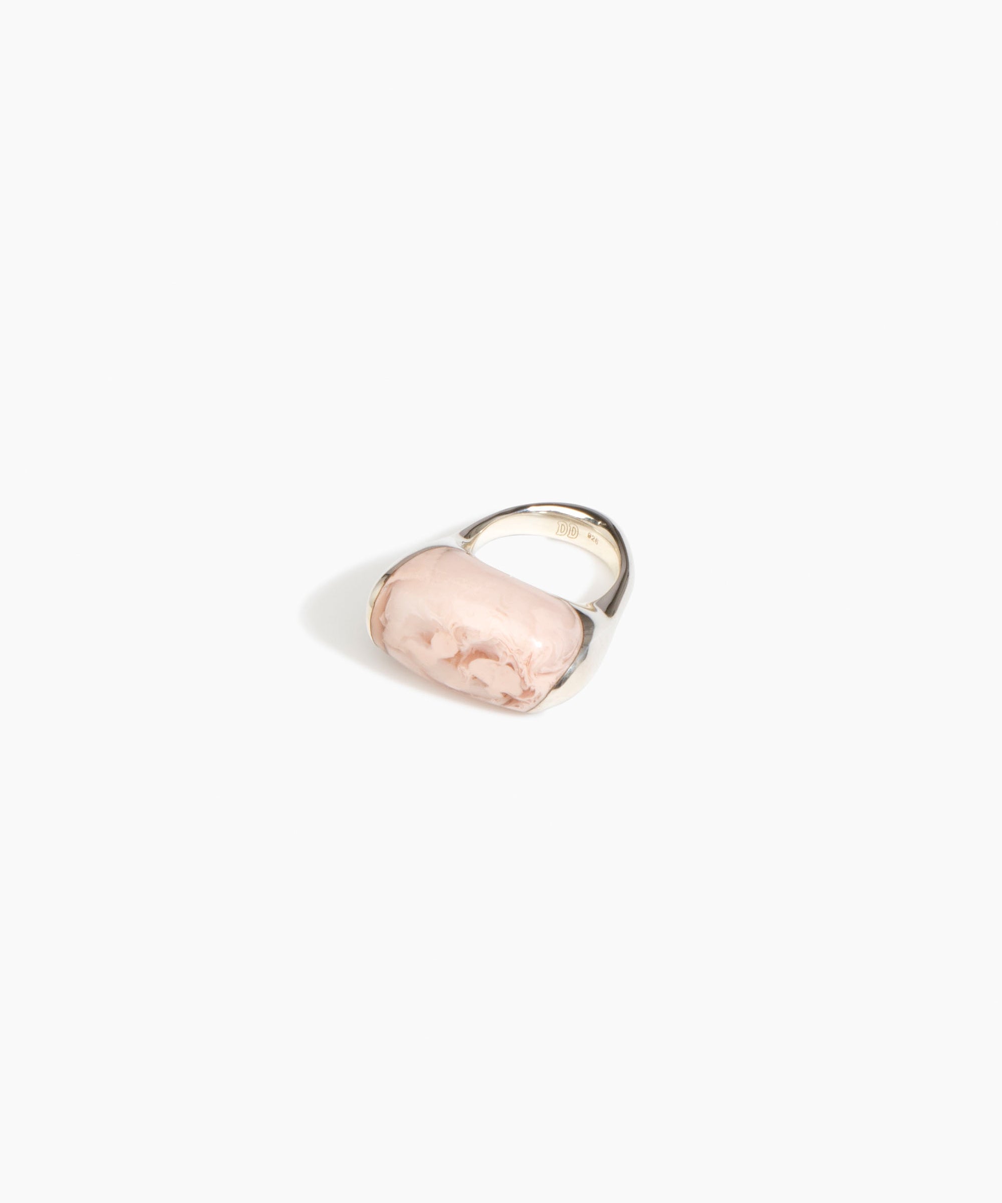 Dinosaur Designs RGPLNPEBDUO Pebble Duo Ring ROSE SWIRL...