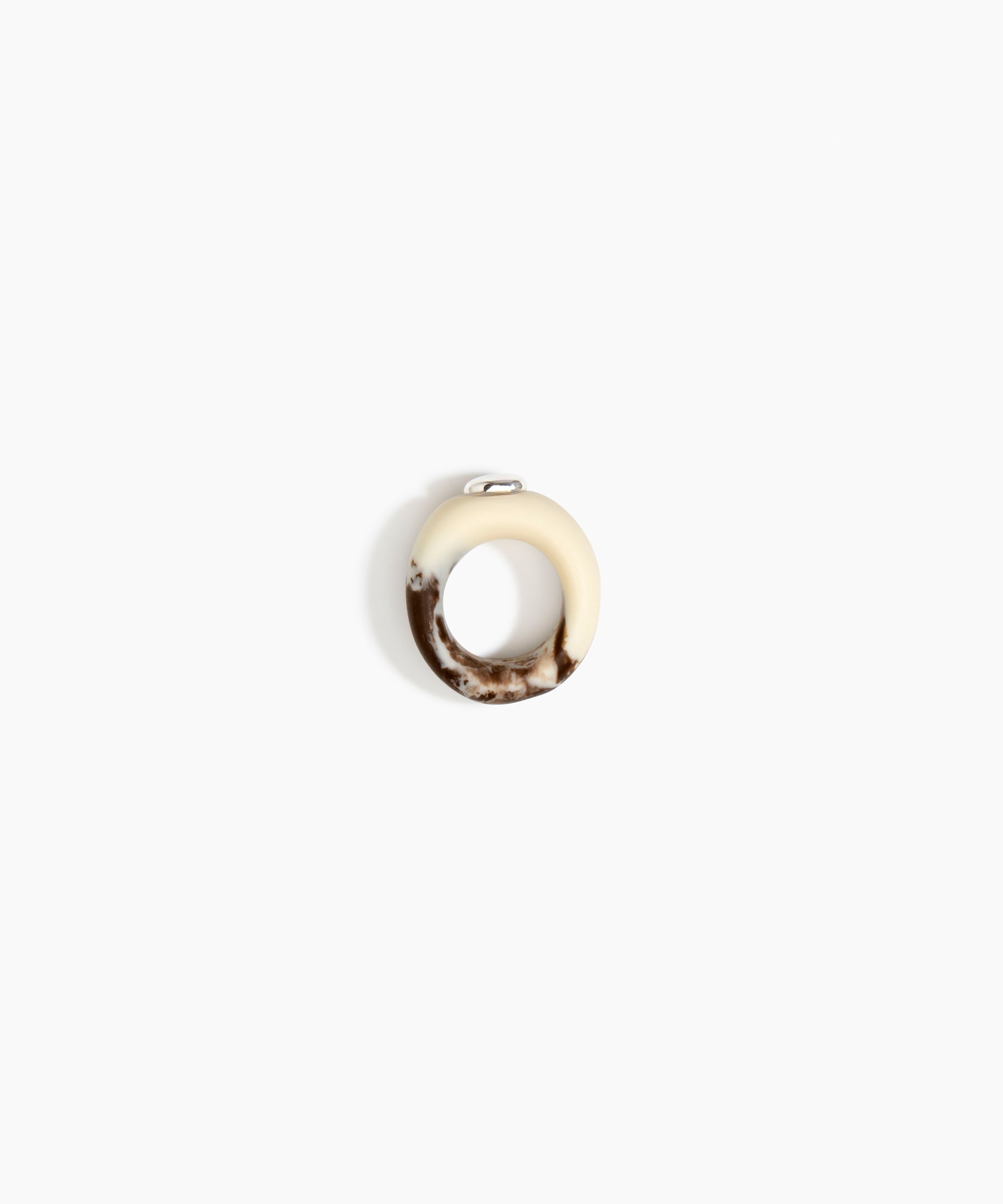Dinosaur Designs RGRNDRCK Round Rock Ring CAPPUCCINO