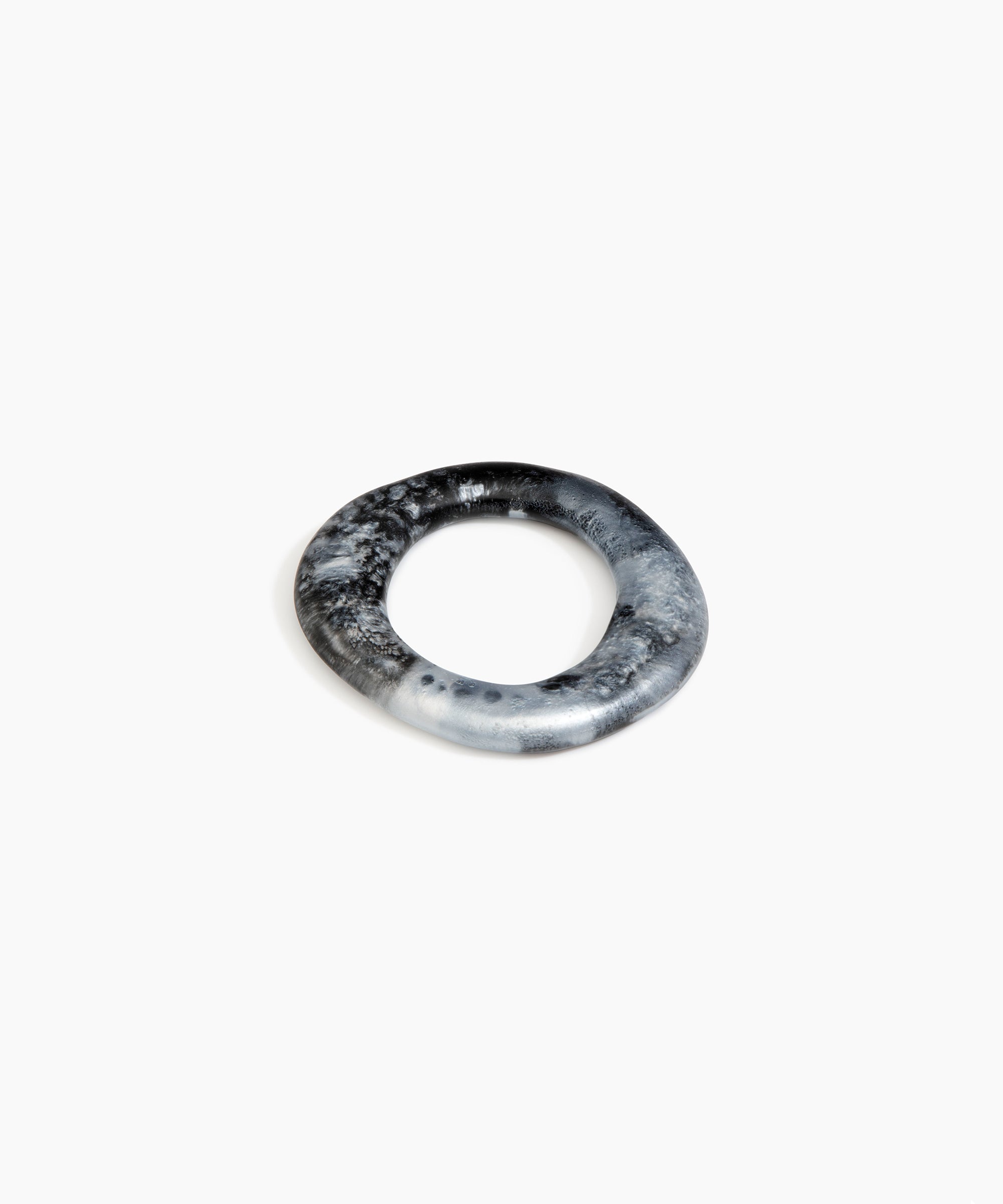 Dinosaur Designs Small Drift Bangle in Slate Colour resin with Wide Fit