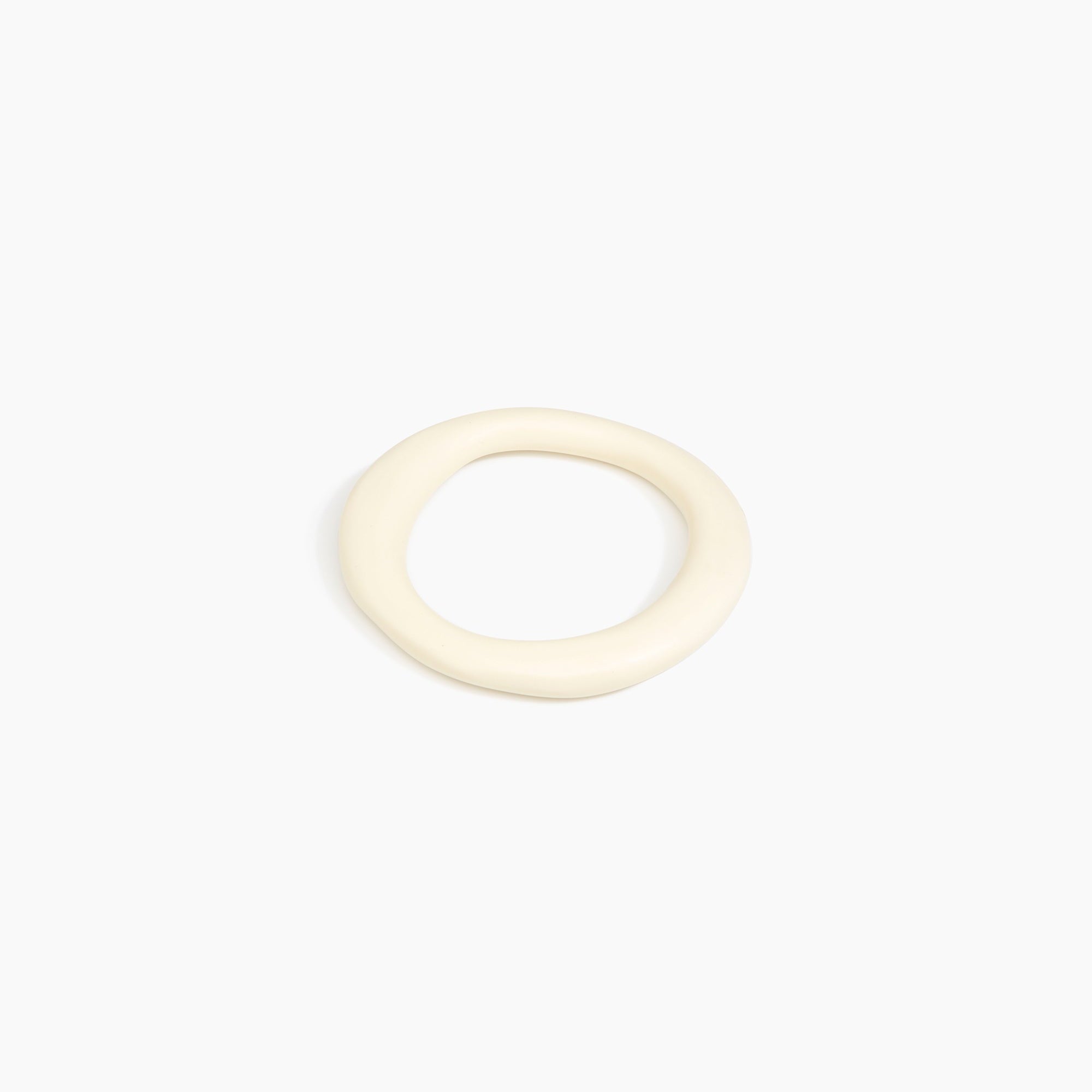 Dinosaur Designs Drift Wishbone Bangle in Cream Colour resin with Wide Fit..