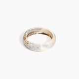Dinosaur Designs Medium Organic Oval Bangle in Cappuccino Colour resin with Wide Fit