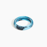 Dinosaur Designs Medium Organic Oval Bangle in Water Colour resin with Wide Fit