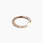 Dinosaur Designs Small Organic Oval Bangle in Cappuccino Colour resin with Wide Fit