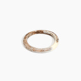 Dinosaur Designs Small Organic Oval Bangle in Cappuccino Colour resin with Wide Fit