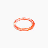 Dinosaur Designs Small Organic Oval Bangle in Strawberry Colour resin with Wide Fit.