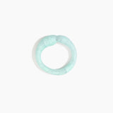 Dinosaur Designs Sprout Bangle in Mint — handcrafted marbled mint blue resin bangle with chunky rounded form