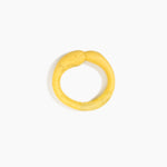Dinosaur Designs Sprout Bangle in Pollen — handcrafted marbled yellow resin bangle with chunky rounded form