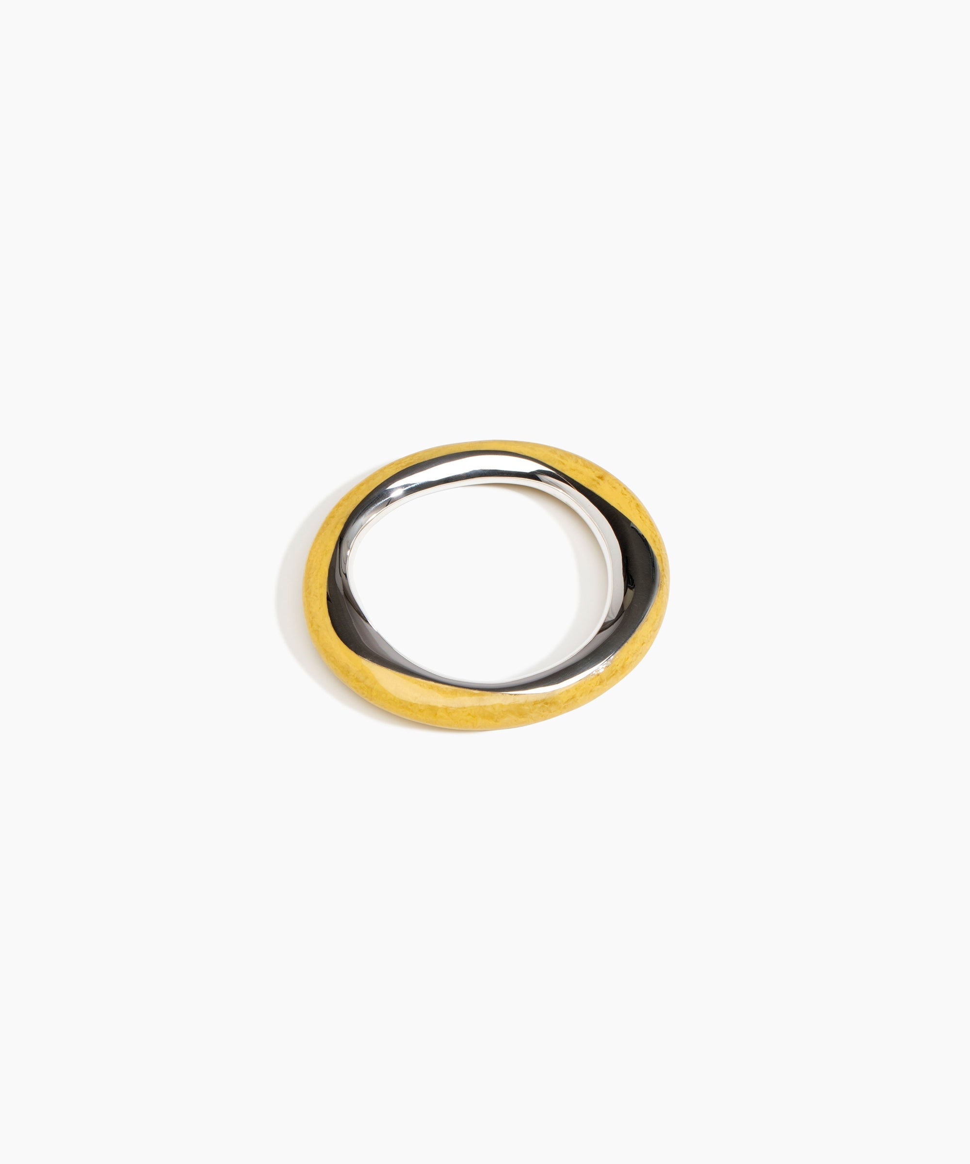 Dinosaur Designs SBRCKDUOWBN Rock Duo Wishbone Bangle SILVER POLLEN.