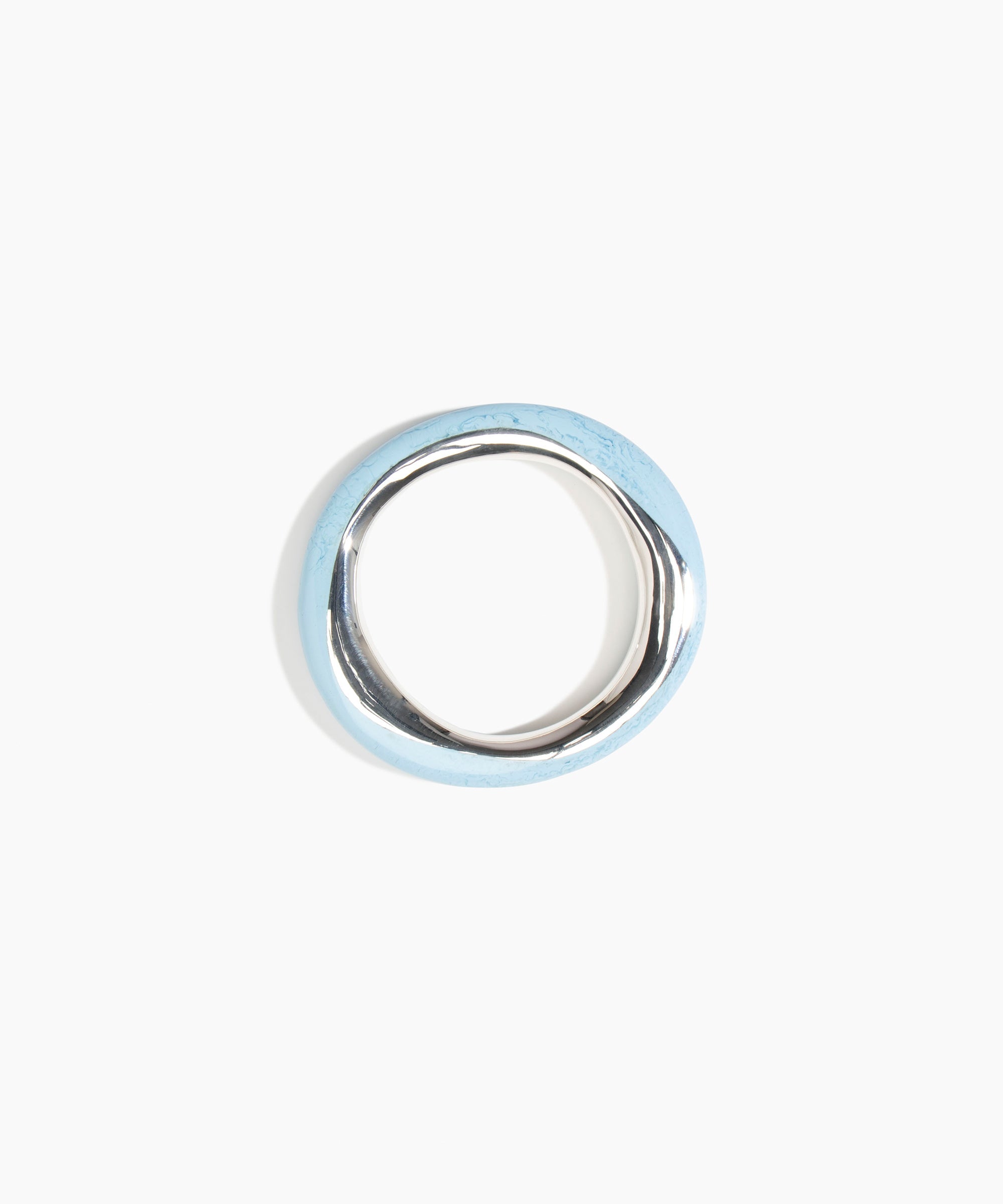 Dinosaur Designs SBRCKDUOWBN Rock Duo Wishbone Bangle SILVER POOL